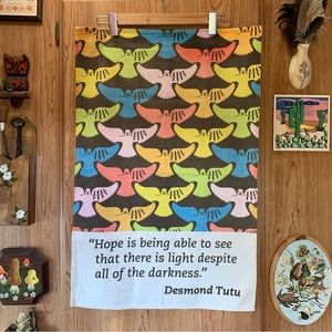 Vintage Desmond Tutu Quote Tea Towel